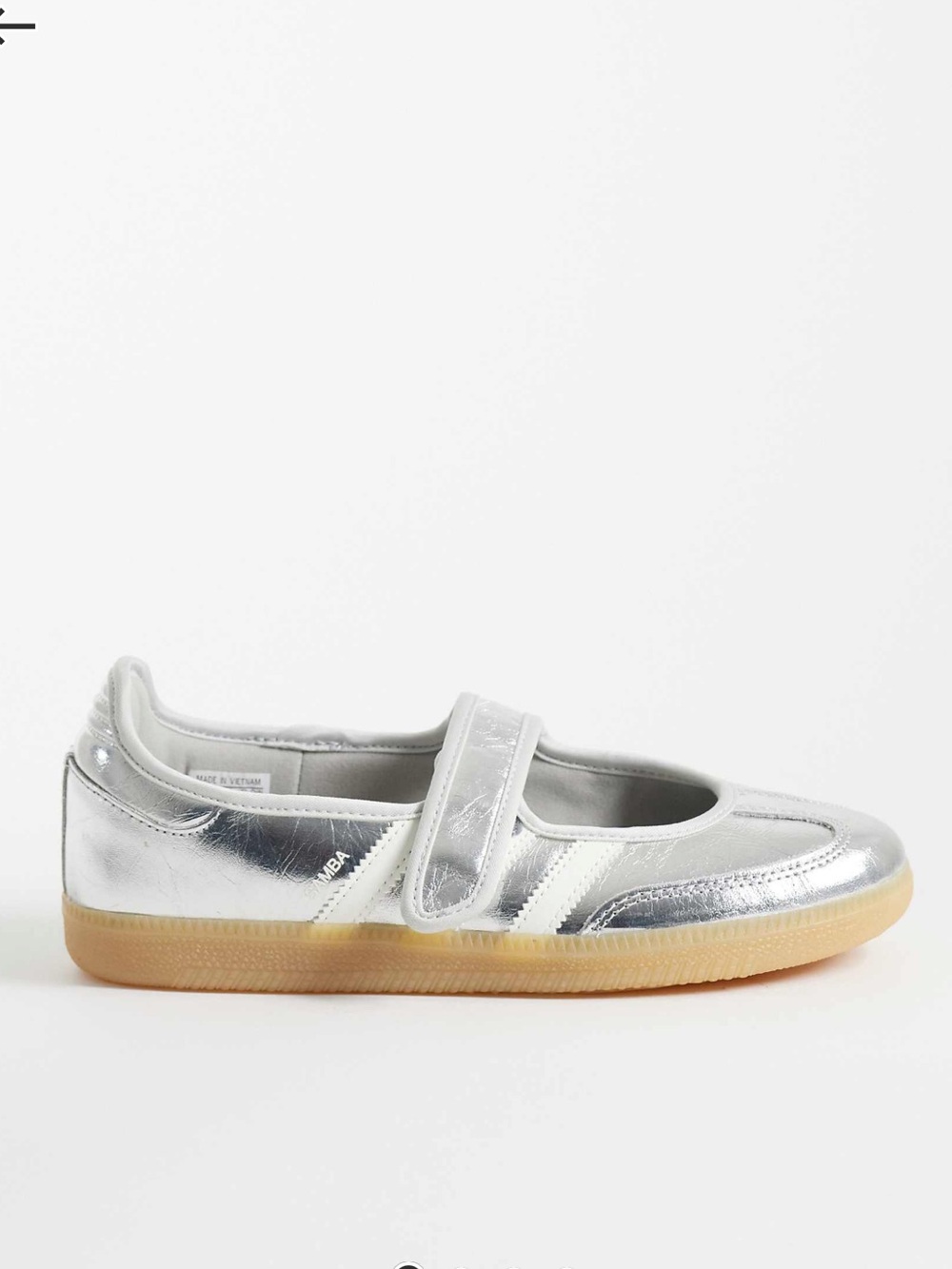 NIB adidas Originals Samba mary janes in silver